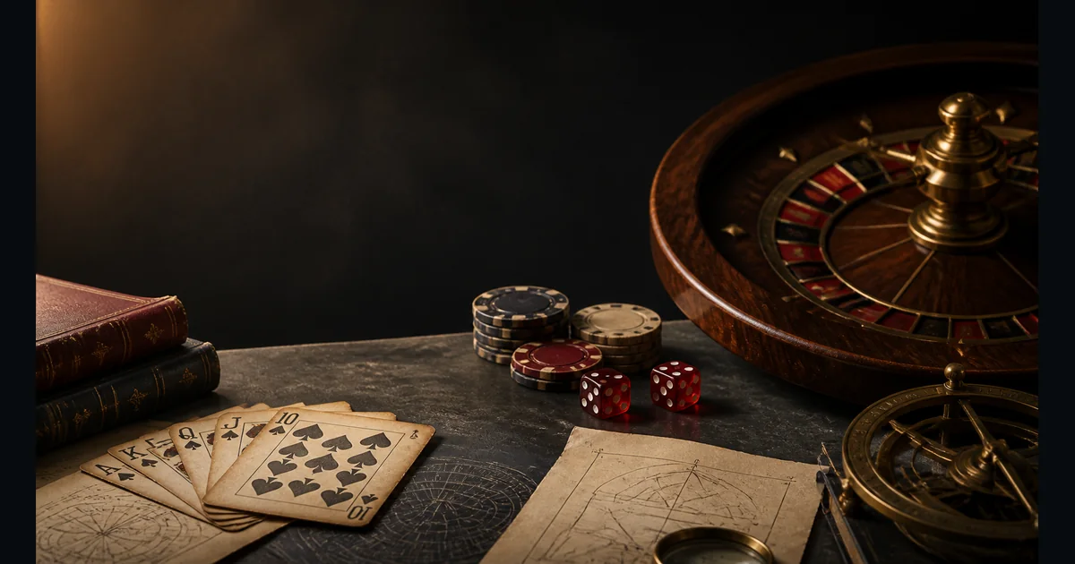Objets d’étude illustrant l’histoire et les probabilités des jeux de casino